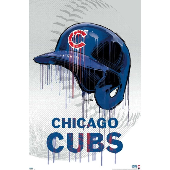 MLB Chicago Cubs - Drip Helmet 20 Wall Poster, 14.725" x 22.375"