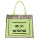 thumbnail image 1 of Nuevo bolso del bolso del hombro de la tendencia un de la bolsa de asas del topetón del color del cáñamo del algodón de la lona, 1 of 6