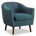 thumbnail image 1 of Homelegance Lucille Tissu Rembourré Chaise Baril Pub, Bleu, 1 of 6