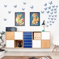 thumbnail image 3 of Nvzi -b Butterfly Wall Decor 48 Pcs 4 Styles Butterfly Birthday Decorations Butterfly Party Decorations&Butterfly Cake Decorations Removable Gold Butterfly Decorations (Blue,Style Randomly Matched), 3 of 4
