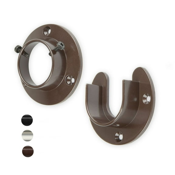 Contemporary Home Living 3" Brown Contemporary Open and Close Rod Socket