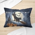 thumbnail image 3 of Happy Halloween Wirehaired Pointing Griffon Witch Pumpkins Bats Pillow Cushion Double Sided Dog Lover Throw Pillow - 13012, 3 of 4