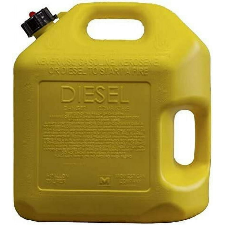 Midwest 5 Gallon Diesel Can with Quick-Flow Spout, Auto Shut Off