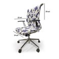 thumbnail image 4 of Ambesonne Purple Butterfly Office Chair Cover Stretchable High Back, Animal Flower Art, Blue White and Charcoal Grey, 4 of 6