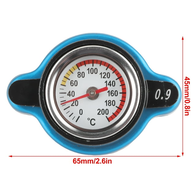 Universal Thermostatic Radiator Water Cover Leakproof W/Temperature Gauge Radiators Parts