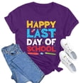 thumbnail image 5 of 2026 Women T-Shirts T Graphic Clothes Summer Short Sleeve Fashion Clothing Purple M, 5 of 5