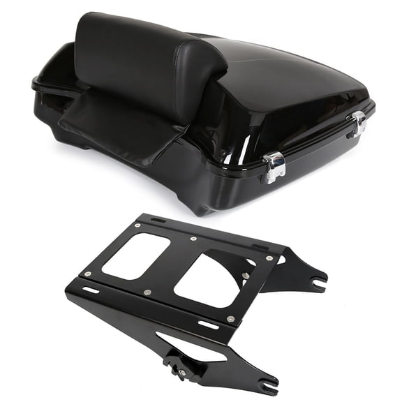 Black Razor Pack Trunk w/ Rack Latch For Harley Touring Road Glide FLHT 14-25