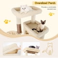thumbnail image 6 of Globlazer 78" Multi-Level Large Cat Tree and Tower Condo for Indoor Cats with Sisal Scratching Posts, Beige, 6 of 7