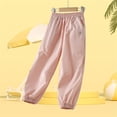 thumbnail image 4 of LvhaoGJOB Kids' Jogger Pants - Soft, Elastic Waist & Pockets - Pink 14-15 Years, 4 of 5