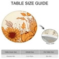 thumbnail image 3 of 44in Round Tablecloth with Elastic Edge, Waterproof Fitted Table Cover for 36-44" Tables, Floral Theme Polyester Reusable Table Cloths Wipe Clean for Picnic, Dining, Outdoor Use and Party Decor, 3 of 7