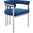 thumbnail image 3 of Pemberly Row Contemporary Navy Velvet Dining Chair (Set of 2), 3 of 8