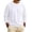 White_002, variant on Fleece Crewneck Sweatshirt Men Fashion Casual Long Sleeve Sweat Shirt Fall Winter Thermal Comfy Solid Color Sweatshirt Saffron XL