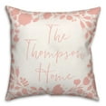 thumbnail image 2 of Creative Products Pink Floral Home 18x18 Personalized Spun Poly Pillow, 2 of 3