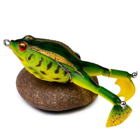 RONSHIN Soft Silicone Frog Lure Bait Kit Realistic Double Propellers Fishing Lures For Saltwater Freshwater