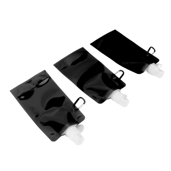 Foldable Water Bag, Leakproof Environmentally Friendly PE  Collapsible Water Bottle 700ml  For Outdoor Black