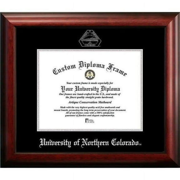 Campus Images CO996SED-108 10 x 8 in. University of Northern Colorado Silver Embossed Diploma Frame