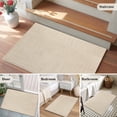 thumbnail image 6 of Vintage Cream Large Area Rugs for Bedroom Living Room, Soft Non Slip Carpet Bedside Rug, Farmhouse Retro Beige Solid Color Rectangular Floor Cover Kitchen Accent Rug 2'x3' for Dining Room/Office, 6 of 9