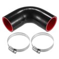 thumbnail image 1 of Acoplador de Codo Unique Bargains de 90 grados manguera de silicona 51mm negro rojo, 1 of 7