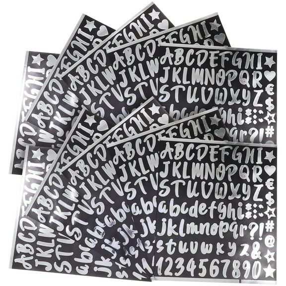 HEMOTON 10 Sheets Reflective Alphabet Letter Sticker Decal for Mailbox Number Outside
