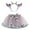 Grey, variant on Utlike 2 Pcs Girls Skirts Cow Print Colourful Layered Puffy Tutu Tulle Skirt With Hairband For Party Dance Performance School Mini Skirt For Girl Size 2 Years-4 Years