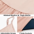 thumbnail image 4 of Summer Women's Spaghetti Strap Dress Backless Casual A-Line Suspender Dress with Pockets, 4 of 6