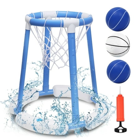 JoyStone Pool Basketball Hoop for Kids, Floating Inflatable Toys with 3 Pool Balls and Pump, Swimming Pool Toy for boys and Girls