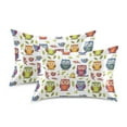 thumbnail image 2 of JSTEL Cartoon Owl Leaves Satin Pillowcase Standard Size Pillow Cases Envelope Closure Bed Pillow Cover, 20 x 26 inch, 2 of 9