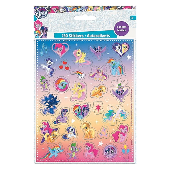 My Little Pony Sticker Sheets, 4Ct - Party Supplies - 4 Pieces
