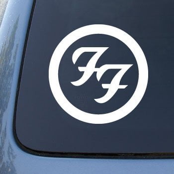 foo fighters sticker 85mm x 85mm external grunge decal bumper sticker
