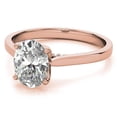 thumbnail image 4 of Auory Rose Gold Plated Oval Cut Moissanite Ring for Her Promise and Valentines Gift, 4 of 10