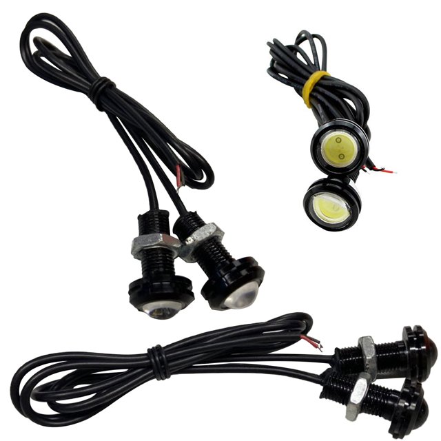 Gwong Autos 2 unids 10W LED Coche Día DIVERSE TRANSPARGO FLEVE EAPIBLE EAPETE OJOS DE INSVERTIDAD Gwong 24007824