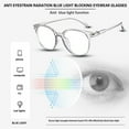 thumbnail image 2 of VMESZQFG Gaming Glasses Computer -Fatigue Blue Light Blocking Filter Eyeglasses Round Classic Casual Trendy Comfy Glasses Unisex Grey, 2 of 5