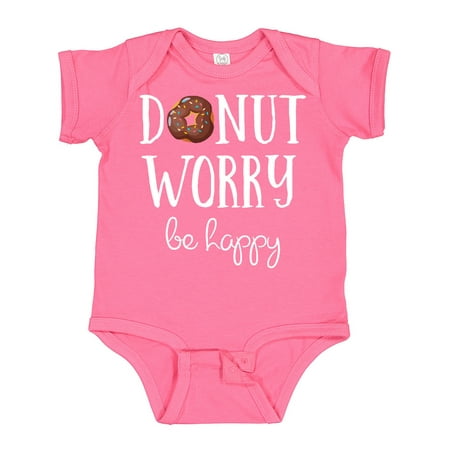 

Inktastic Donut Worry Be Happy Gift Baby Boy or Baby Girl Bodysuit