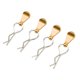 thumbnail image 5 of Clip de carrocería RC metálico de 4 piezas, con tira, adecuado para piezas de actualización de automóviles de control remoto 1 / 8 1 / 10, dorado, 5 of 10