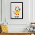DIY Family Handprint Kit,Happon Transparent Craft Keepsake Wooden Frame