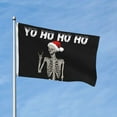 thumbnail image 3 of Christmas Skull Yo Ho Ho Ho Flag 3x5 Ft Outdoor Indoor With Grommet Garden Yard Banner Decorative Sign, 3 of 6