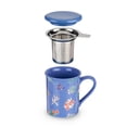 thumbnail image 2 of Pinky Up Annette Fiji Tea Mug & Infuser Ceramic Infuser Mugs, 12 oz, Flower Blue, 2 of 4