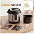 thumbnail image 6 of Atilioo 6QT Electric Pressure Cooker, 16-in-1 Multi Cooker, Stainless Steel Non-Stick Pot, Yogurt Maker, Rice Cooker, Slow, Sauté Steamer with Recipe, Silver, 6 of 9