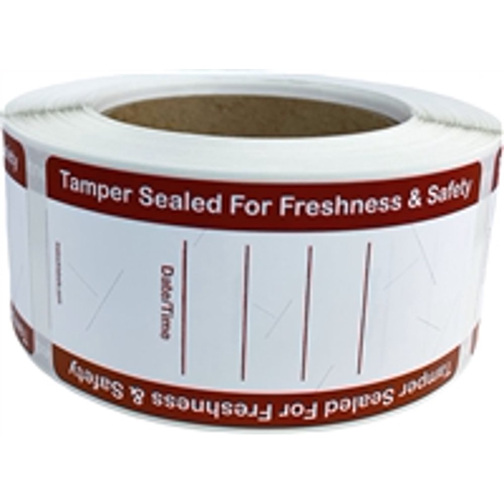 Food Delivery Tamper Evident Stickers 2"x 4" Inches Wide 500 Pack