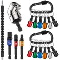 thumbnail image 1 of HUGFEGWE 12PCS Bit Holders 1/4 Socket Quick Release Bit Holder Hex Shank Screwdriver Bit Holder for Impact Driver Drill Bit Keychain Extension Bar for Tools & Home Improvement Gift (12PCS-A), 1 of 7