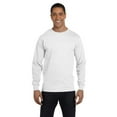 thumbnail image 2 of Hanes T-Shirts à Manches Longues Col Rond ComfortSoft pour Hommes, Lot de 4, 2TG, Blanc, 2 of 4
