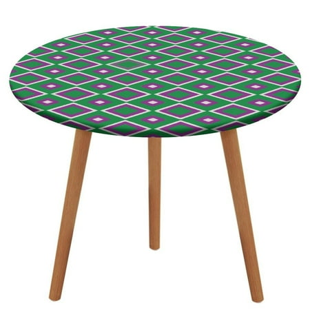

Bybiment Round Fitted Tablecloth with Elastic Edge Paper Ethnic Rug Ornamental Decorative Tablecloth Table Cover 43 Inch