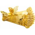 thumbnail image 4 of Qucyy 100pcs 3D Butterfly Paper Napkin Rings Weddings Party Serviette Table Decoration Restaurant (Reflective Gold) Reflective Gold, 4 of 5