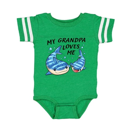 

Inktastic My Grandpa Loves Me- whale shark Gift Baby Boy or Baby Girl Bodysuit