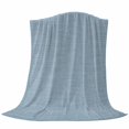 thumbnail image 6 of Vintage Sky Blue Blanket Soft Cozy Warm Throw Blanket for Couch, Plush Fuzzy Flannel Fleece Blankets for Sofa, Farmhouse Retro Solid Color Linen Texture Bed Blankets Gifts for Men, 40"x50", 6 of 9