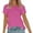 Hot Pink, variant on Women'S T-Shirts Womens Short Sleeve Round Neck Shirts Summer Saving Top Basic Tee, Navy Small