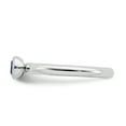 thumbnail image 3 of Sterling Silver Low 4mm Round Cr. Sapphire Ring, 3 of 5