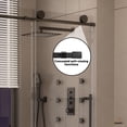 thumbnail image 2 of CASAINC Frameless Sliding Soft-Closing Shower Door, 48 x 76 in., Matte Black, Tempered Clear Glass, 2 of 9