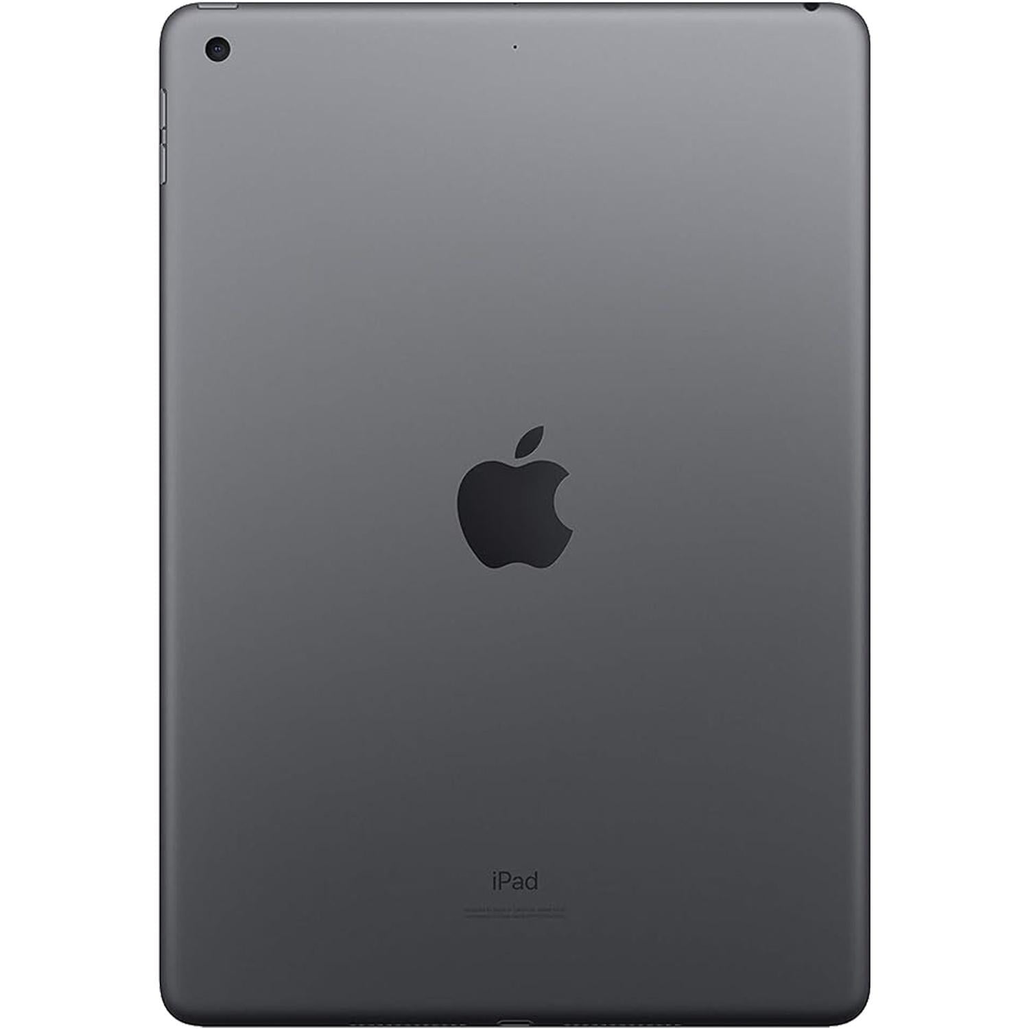 Restored Apple iPad 8 10.2" 128GB Space Gray (Wifi) Bundle: LED Wireless Speaker, Bluetooth Headphones, & Screen Protector (Refurbished)