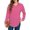 Rose Red, variant on Cuteduck Women's Waffle Knit Tops Henley Casual Shirts Long Sleeve V Neck Solid Color Casual Tunic Tops S-XXL